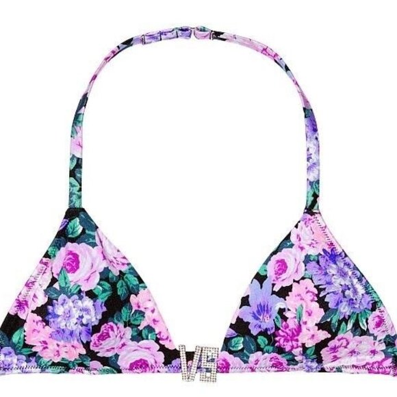 VICTORIA SECRET Swim VS Shine Logo Bikini Top SMALL 32C 32D 34AA 34A 34B $44 - Picture 4 of 8